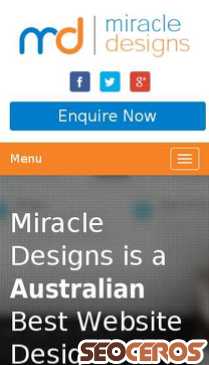 miracledesigns.com.au mobil náhled obrázku