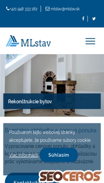 mlstav.sk mobil előnézeti kép