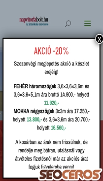 napvitorlabolt.hu mobil előnézeti kép