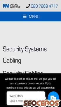 nmcabling.co.uk/services/security-cabling mobil Vorschau