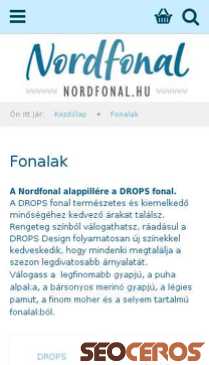 nordfonal.hu/fonalak mobil náhľad obrázku
