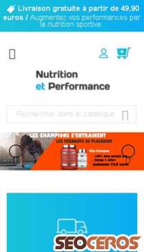 nutritionetperformance.com mobil previzualizare