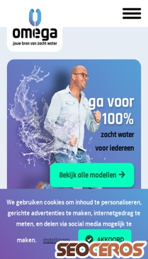 omegawater.nl mobil förhandsvisning