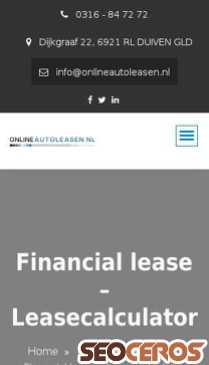 onlineautoleasen.nl/financial-lease/leasecalculator mobil previzualizare