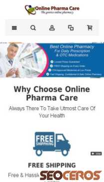 onlinepharmacare.com mobil előnézeti kép