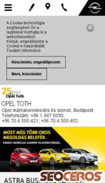 opel-toth.hu mobil preview