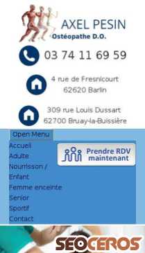 osteopathe-bruay.fr mobil preview