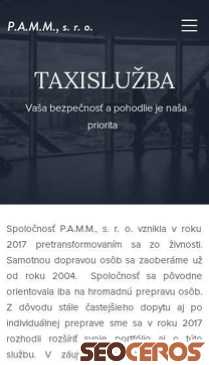 pamm-taxi.sk mobil vista previa