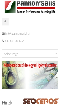 pannonsails.hu mobil előnézeti kép