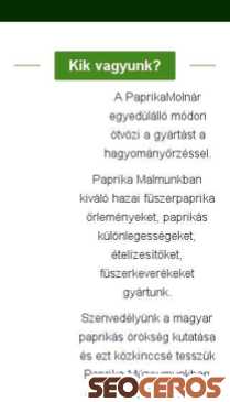 paprikamolnar.hu mobil előnézeti kép
