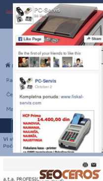 pc-servis.rs/kontakt mobil förhandsvisning
