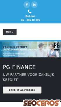 pg-finance.nl mobil förhandsvisning