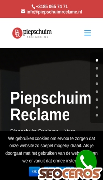 piepschuimreclame.nl mobil Vista previa