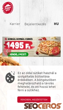pizzahut.hu mobil náhled obrázku