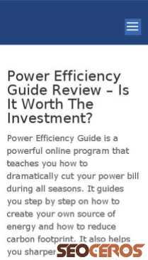 powerefficiencyguid.com mobil previzualizare