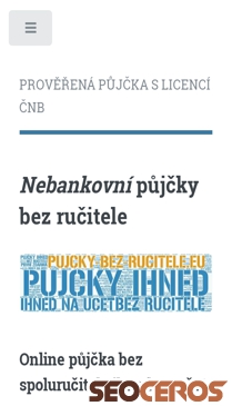 pujcky-bez-rucitele.eu/index.html mobil előnézeti kép