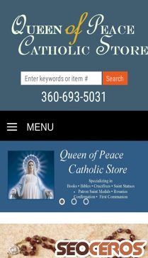 queenofpeacecatholicstore.com mobil előnézeti kép