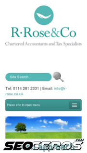 r-rose.co.uk mobil anteprima