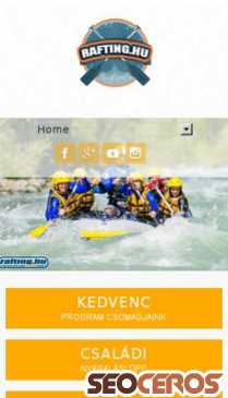 rafting.hu mobil előnézeti kép