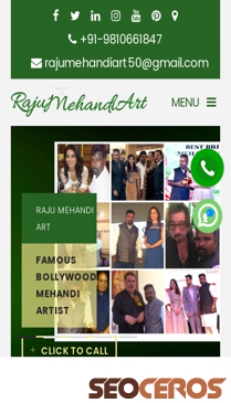 rajumehandiart.com mobil preview