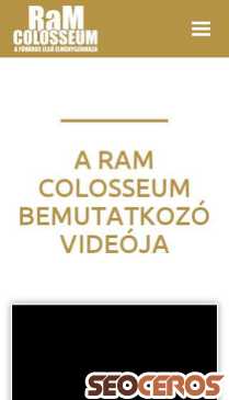ramcolosseum.hu mobil náhľad obrázku