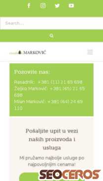 rasadnik-markovic.rs mobil vista previa