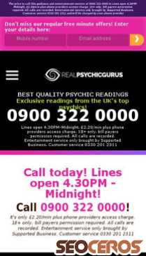 realpsychicgurus.co.uk mobil preview