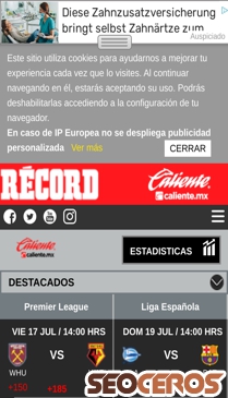 record.com.mx mobil förhandsvisning
