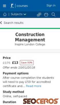 reed.co.uk/courses/construction-management/210177 mobil preview