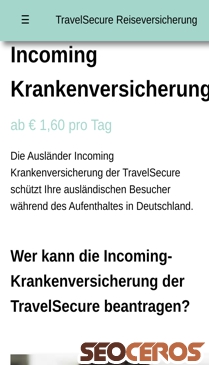 reiseschutzpolice.de/auslaender-incoming-krankenversicherung.html mobil Vista previa