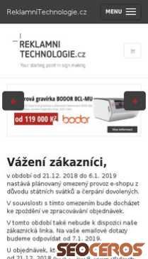 reklamnitechnologie.cz mobil Vista previa