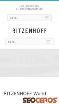 ritzenhoff.com/en mobil előnézeti kép
