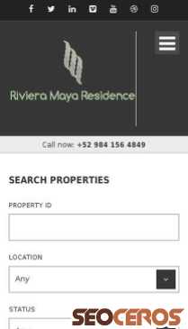rivieramayaresidence.com mobil förhandsvisning