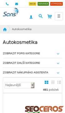sans.cz/autokosmetika mobil previzualizare