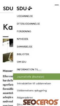 sdu.dk/da/uddannelse/bachelor/journalistik/karriere mobil előnézeti kép