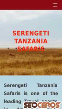 serengetitanzaniasafaris.com mobil previzualizare
