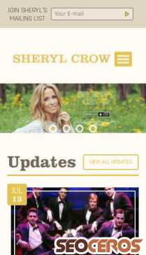 sherylcrow.com mobil preview