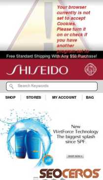 shiseido.com mobil előnézeti kép