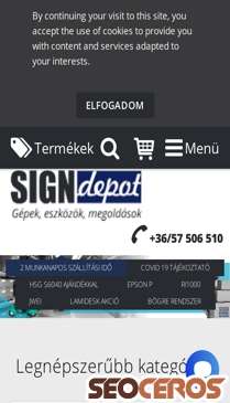 signdepot.eu mobil előnézeti kép