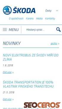 skoda.cz mobil preview