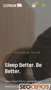 sleepdreampillow.com mobil preview