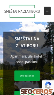 smestajnazlatiboru.co.rs mobil előnézeti kép