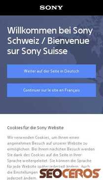 sony.ch mobil preview