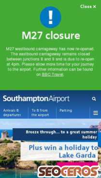 southamptonairport.com mobil előnézeti kép