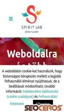 spiritlab.hu mobil Vorschau
