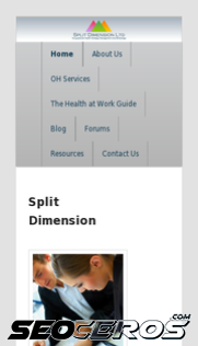 splitdimension.co.uk mobil Vista previa