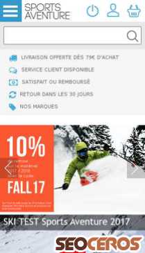 sports-aventure.fr mobil previzualizare