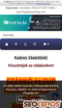 sportvilag.com mobil preview