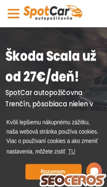 spotcar.sk mobil preview