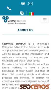 stemwaybiotech.com mobil vista previa